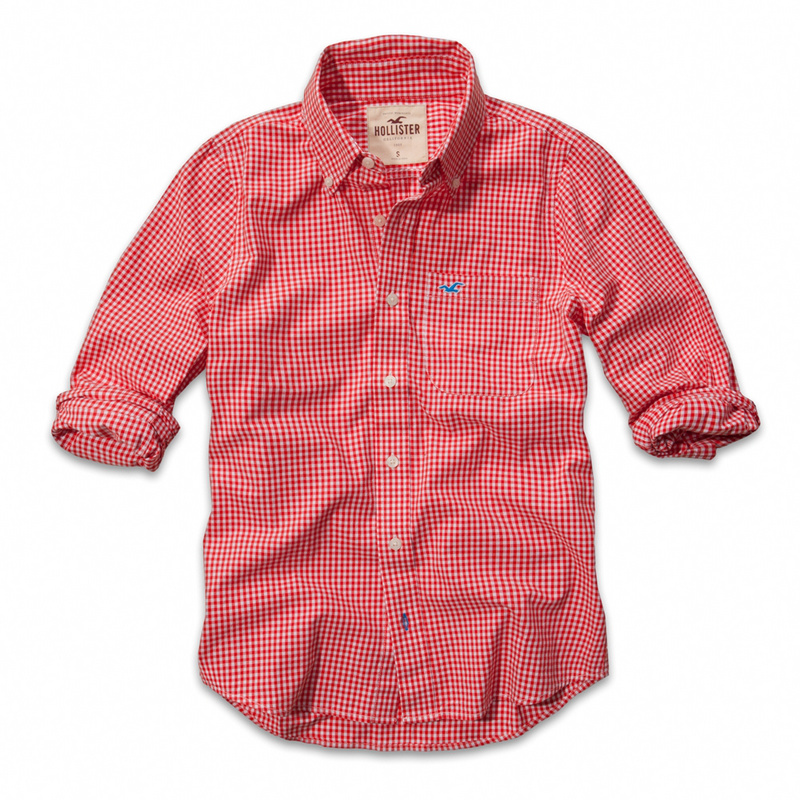 Hollister Hombres Pura Algodón Camisa HCO4537